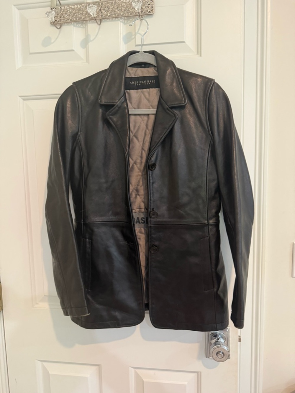 Black Leather Blazer Jacket